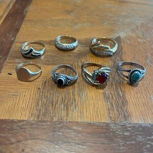 Silver and Gold Gemstone Ring Collection